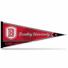 Rico Industries NCAA Bradley Braves 12" x 30" Felt Pennant - Perfetto per Decorazioni Casa/Stanza/Man Cave