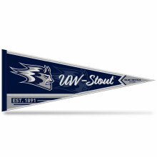 Rico Industries NCAA Wisconsin-Stout Blue Devils 12" x 30" Vilt Wanddecoratie