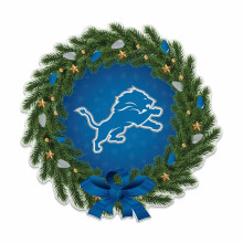 Rico Industries NFL Detroit Lions Wreath Formad Pennant - Hem och Vardagsrumsinredning - Mjuk Filt EZ att Hänga 18x0.10x18