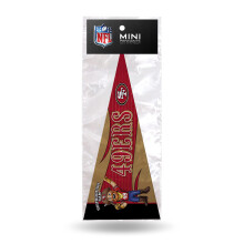 Rico Industries NFL San Francisco 49ers Mascot - Sourdough Sam Mini Pennant Set 4'' x 9'' (8 Pezzi)