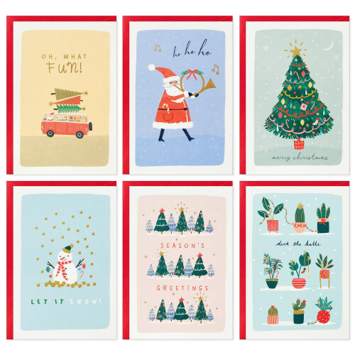 Set di Biglietti di Natale Hallmark (24 Biglietti e Buste)