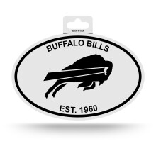 Rico Industries NFL Football Buffalo Bills Adesivo Ovale Nero e Bianco