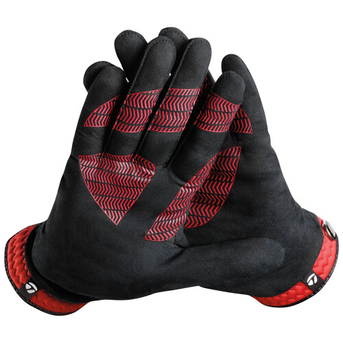 TaylorMade Golf RAIN CONTROL GLOVE (BLACK/RED, SMALL), BLACK/RED(SMALL, PAIR)