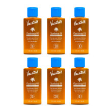 Vacaciones Mini Aceite Chardonnay SPF 30, 1 Onza Líquida, Paquete de 6 - Hidratante, Ligero, Seguro para Arrecifes