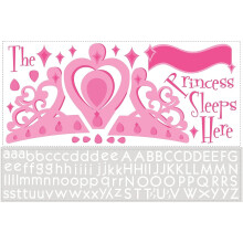 RoomMates RMK1787GM Prinzessin schläft hier Riesen Wandtattoo mit Personalisierung, Pink