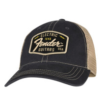 Fender Transition Logo Patch Hat, Black/Stone One Size