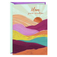 Hallmark Moederdagkaart voor Mama (Jij bent Zonneschijn) Kleurrijk Abstract Landschap