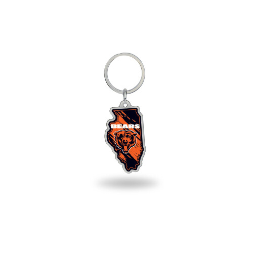 Rico Industries NFL Chicago Bears State Shape Keychain
