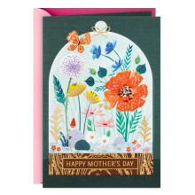 Carte de Fête des Mères Hallmark (Fleurs sauvages, Plantes, Gnome) pour Maman, Sœur, Tante, Amie