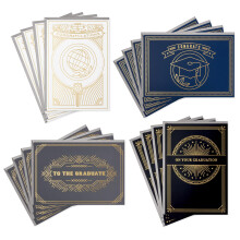 Cartes de Graduation Hallmark Assorties, Dorure Neutre (16 Cartes et Enveloppes, 4 Designs)