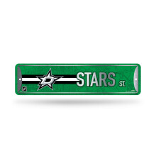 Rico Industries Letrero Metálico NHL Dallas Stars 4" x 15" Decoración - Dormitorio - Oficina - Man Cave