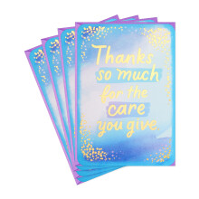 Ensemble de Cartes de Remerciement Hallmark, Cartes pour la Journée des Infirmières (4 cartes avec enveloppes)