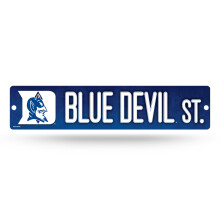Rico Industries Señal de Calle Plástica Estándar de 4" x 16" Duke Blue Devils