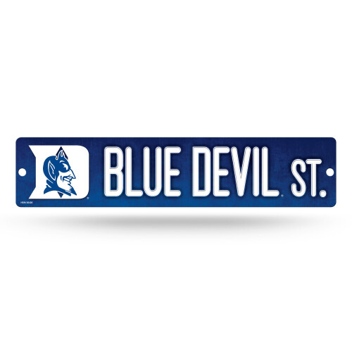 Rico Industries Señal de Calle Plástica Estándar de 4" x 16" Duke Blue Devils