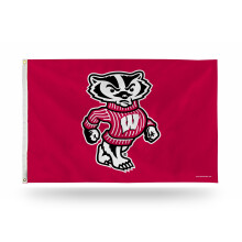 Rico Industries NCAA Banner Flag Wisconsin Badgers Team Color 3' x 5'