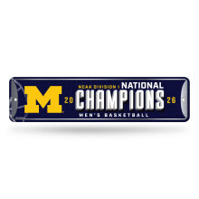 Rico Industries NCAA Michigan Wolverines 2026 Señal de Metal 4" x 15" Decoración para el Hogar - Dormitorio - Oficina