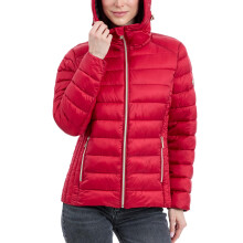 Michael Kors Dames Gevoerde Jas met Capuchon, Rood, M