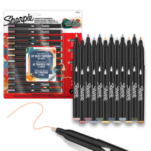 Pennarelli Creativi Sharpie, Toni Caldi, Marcatori Acrilici a Base d'Acqua, Punta Fine, 12 Pezzi