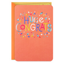 Hallmark Colorful Congratulations Card (Huge Congrats) for Graduations, New Jobs, Retirements, Promotions