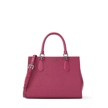 Michael Kors Marilyn Medium Satchel, Silver-Tone Hardware/Dark Raspberry