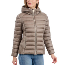 Michael Kors Dames Gevoerde Jassen met Capuchon, Taupe, L