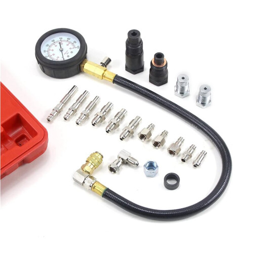 Cylinder Pressure Gauge Engine Compression Tester Kit TU-15A, 0-1000psi Auto Repair Tools 2