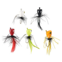 10PCS Fly Fishing Poppers,Topwater Fishing Lures Bass Crappie Bluegill Panfish Trout Salmon Perch Steelhead Flies