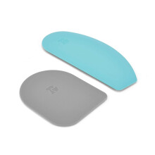 KitchenAid Gourmet Bowl Scraper, Set of 2, Aqua Sky and Storm Grey