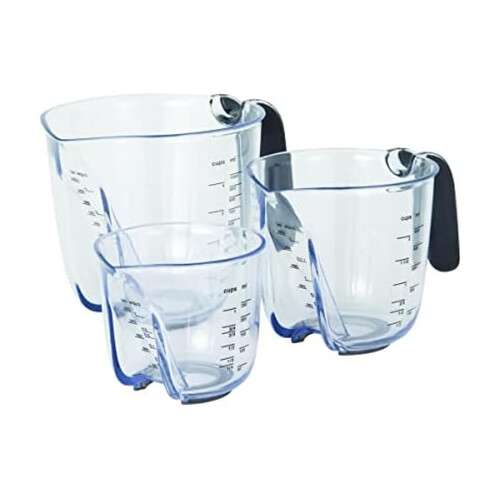 KitchenAid KitchenAid Universelle Messbecher, 3er Set, klar mit schwarzen Griffen
