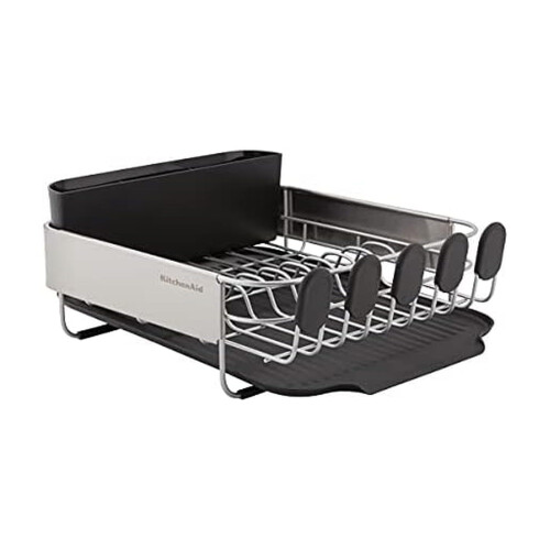 KitchenAid Rack à Vaisselle Compact KitchenAid, Résistant à la Rouille, Noir