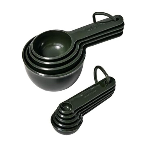 KitchenAid KitchenAid Plastmätkoppar och Skedar, Set om 9, 1/4, 1/2, 1/3, 1 kopp, 1 msk, 1/2 msk, 1 tsk, 1/2 tsk, 1/4 tsk, Evergreen