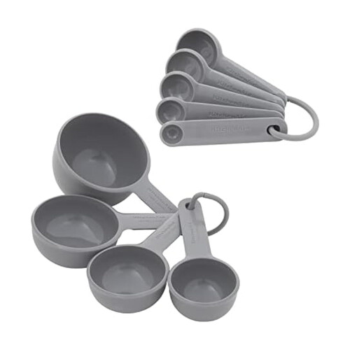 KitchenAid KitchenAid Universal Easy To Read Measuring Cup and Spoon Set with Soft Grip Handle for Maximum Control, Hang Hole and Nesting For Easy Storage, Dishw
