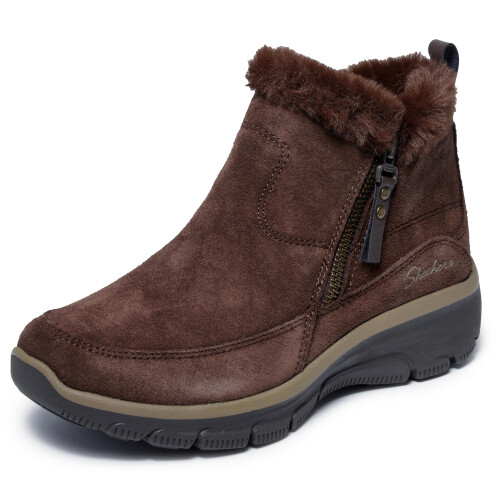 Skechers (41) Skechers Womens EASY GOING COOL ZIP Casual Boots in Chocolate
