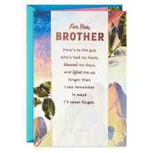 Carte d'anniversaire Hallmark pour Frère (Tu es un cadeau dans ma vie) Ciel étoilé