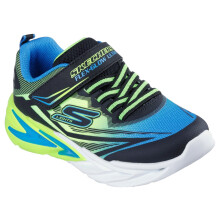 Zapatillas Skechers para Niños Flex-Glow Ultra, Negro/Azul/Lima, 5 para Niños