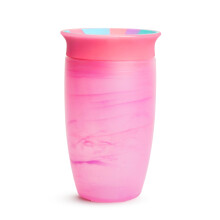 Munchkin Miracle 360 Tålig Mugg för Småbarn, Spill Proof, 10 Ounce, Tropisk Virvel, Rosa/Multi
