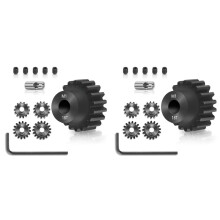 2X Ritzelsatz 5-Teilig, 14T 15T 16T 17T 18T M1 Ritzel Aus Metall Aus Gehärtetem Stahl, Passend für 5 mm RC-Motorwelle mit Sechskantschlüssel