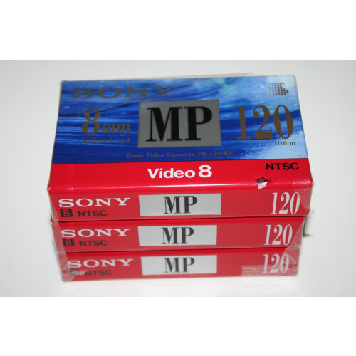 Sony SONY Cassette Vidéo 8mm P6-120MP - 120 Minutes (pack de 3)