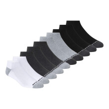 Skechers Calzini Sportivi Uomo 10 Pezzi No Show, Bianco/Nero
