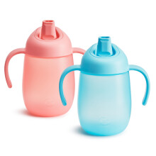 Munchkin Simple Clean Trainer Sippy Cup mit Griffen, 6+ Monate, 207 ml, Blau/Rosa