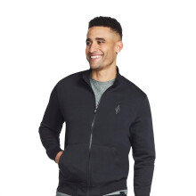 Skechers Herr The Hoodless Hoodie GO WALK Överallt Full Zip Mock Neck Jacka, Bold Black, 3X-Large