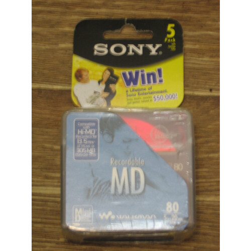 Sony MiniDiscs Sony, Pack de 5 5MDW80CL2