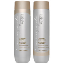 Set Shampoo e Balsamo Kenra Platinum Luxe Shine | Alta Lucentezza | Balsamo Lisciante per Capelli Crespi