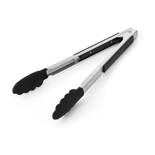 KitchenAid KitchenAid Silicone Tipped Side Locking Tongs, Black, 12 Inch