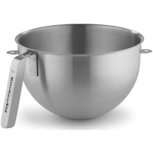 KitchenAid KSMC5QBOWL 5-Quart Mixing Bowl with J Hook Handle, Stainless Steel, NSF