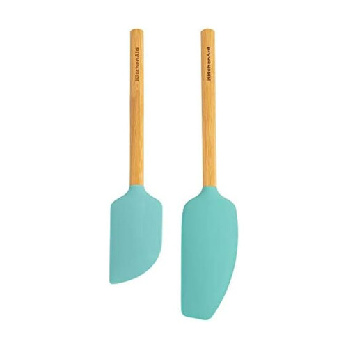 KitchenAid KitchenAid Bamboo Spatula Set, 2-delad, Aqua Sky