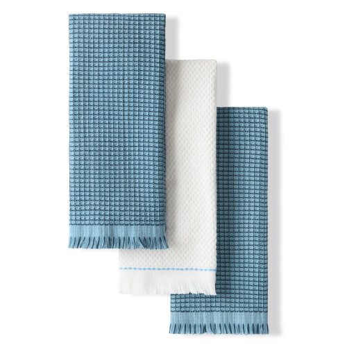 KitchenAid KitchenAid Gourmet Gridlines Kökshanddukar 3-Pack, 100% Bomull, Blå Sammet, 18"x28"