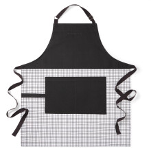 KitchenAid Gourmet Series Gridlines Big Chef Förkläde, Vatten & Fläckresistent, Matt Svart, Vuxenstorlek 32"x28"