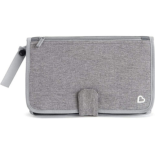 Munchkin Munchkin Go Change Portable Diaper Changing Kit with Changing Pad and Wipes Case, Grey