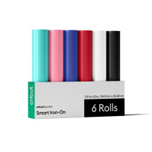 Cricut Smart Iron-On for Joy Xtra, Sampler Pack (9.5in x 12in, 6 Sheets) - HTV Heat Transfer Vinyl - Matless Cutting for Long cuts